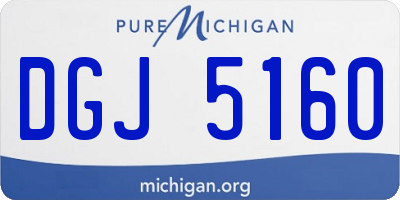 MI license plate DGJ5160
