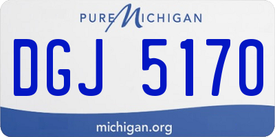 MI license plate DGJ5170