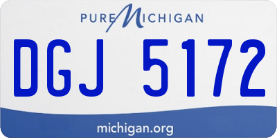 MI license plate DGJ5172