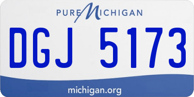 MI license plate DGJ5173