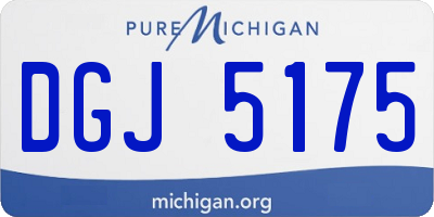 MI license plate DGJ5175