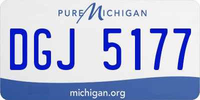 MI license plate DGJ5177
