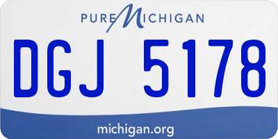MI license plate DGJ5178