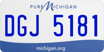 MI license plate DGJ5181