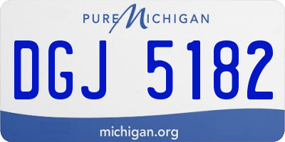 MI license plate DGJ5182