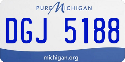 MI license plate DGJ5188