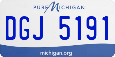 MI license plate DGJ5191