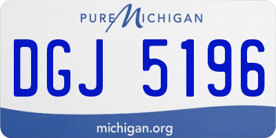 MI license plate DGJ5196