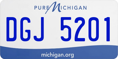 MI license plate DGJ5201