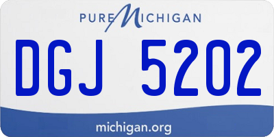 MI license plate DGJ5202