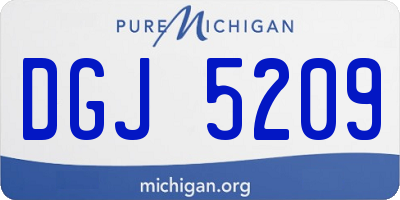MI license plate DGJ5209