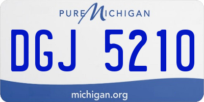 MI license plate DGJ5210