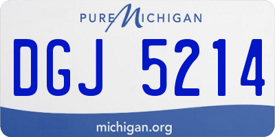 MI license plate DGJ5214