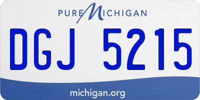 MI license plate DGJ5215