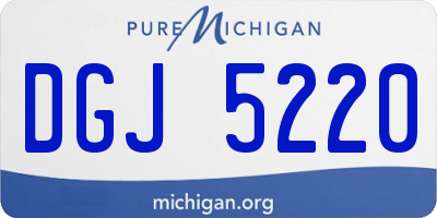 MI license plate DGJ5220