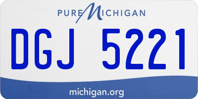 MI license plate DGJ5221