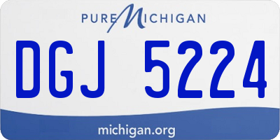 MI license plate DGJ5224