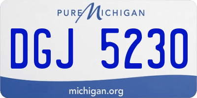 MI license plate DGJ5230