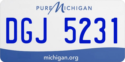 MI license plate DGJ5231
