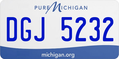MI license plate DGJ5232