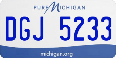 MI license plate DGJ5233