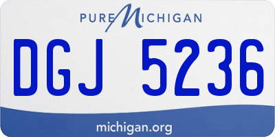 MI license plate DGJ5236