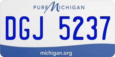 MI license plate DGJ5237