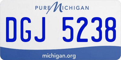 MI license plate DGJ5238
