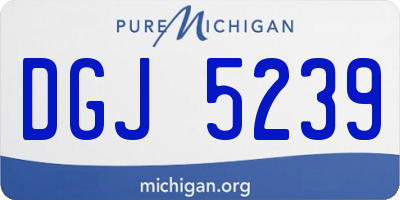 MI license plate DGJ5239