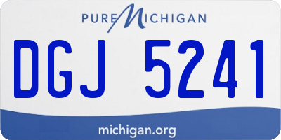 MI license plate DGJ5241