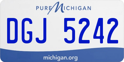 MI license plate DGJ5242
