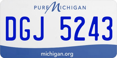 MI license plate DGJ5243
