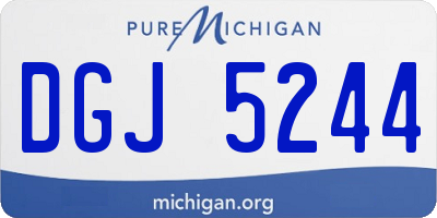 MI license plate DGJ5244