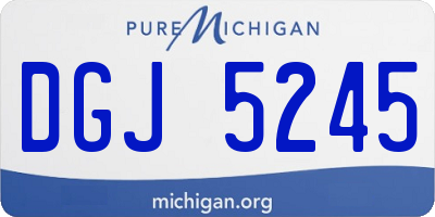 MI license plate DGJ5245