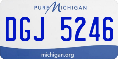 MI license plate DGJ5246