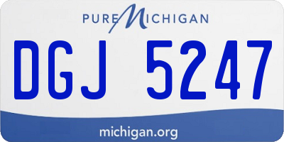 MI license plate DGJ5247