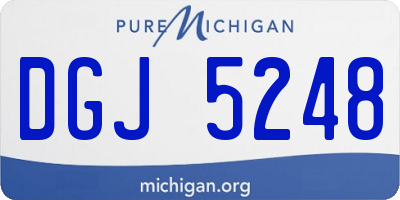MI license plate DGJ5248