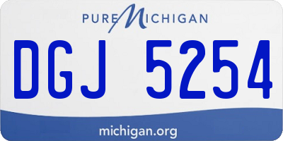 MI license plate DGJ5254