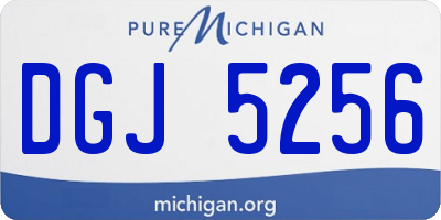 MI license plate DGJ5256