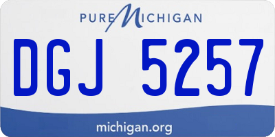 MI license plate DGJ5257
