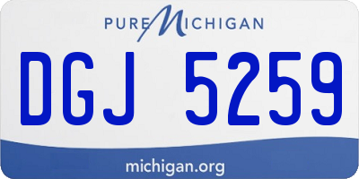 MI license plate DGJ5259