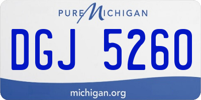 MI license plate DGJ5260