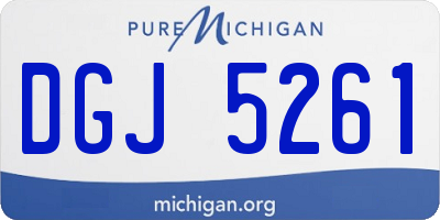 MI license plate DGJ5261