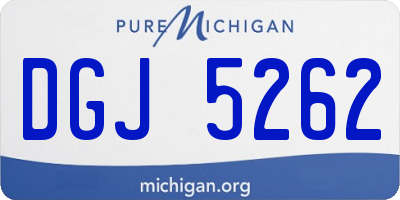 MI license plate DGJ5262