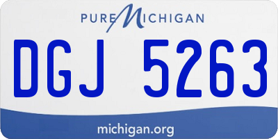 MI license plate DGJ5263