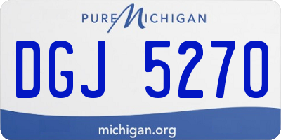 MI license plate DGJ5270