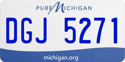 MI license plate DGJ5271