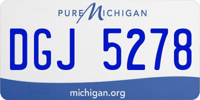 MI license plate DGJ5278