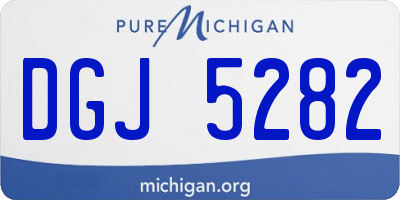 MI license plate DGJ5282