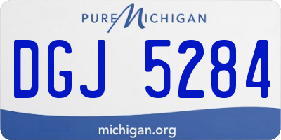 MI license plate DGJ5284